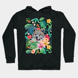 Tropical Brindle Akita Hoodie